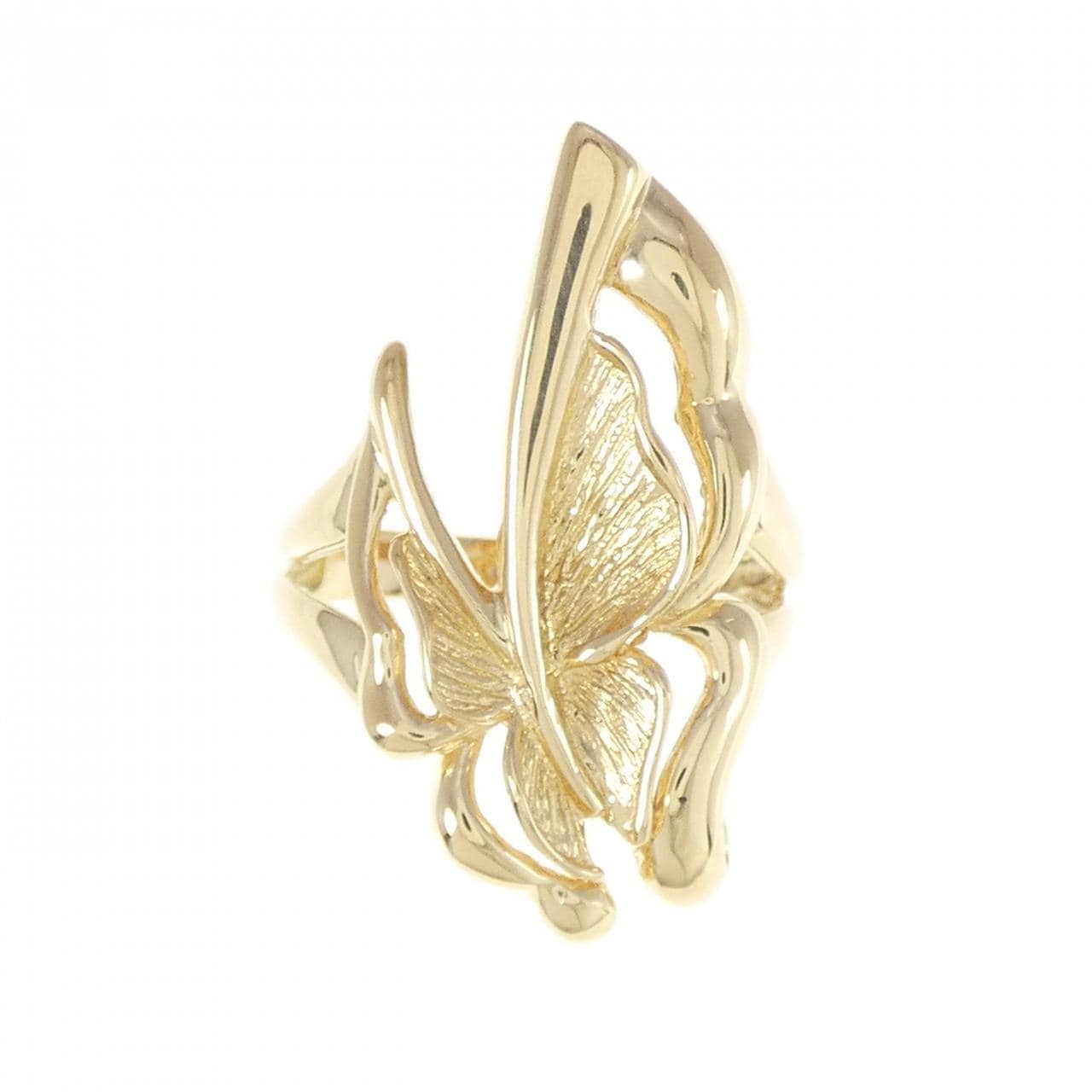 K18YG butterfly ring