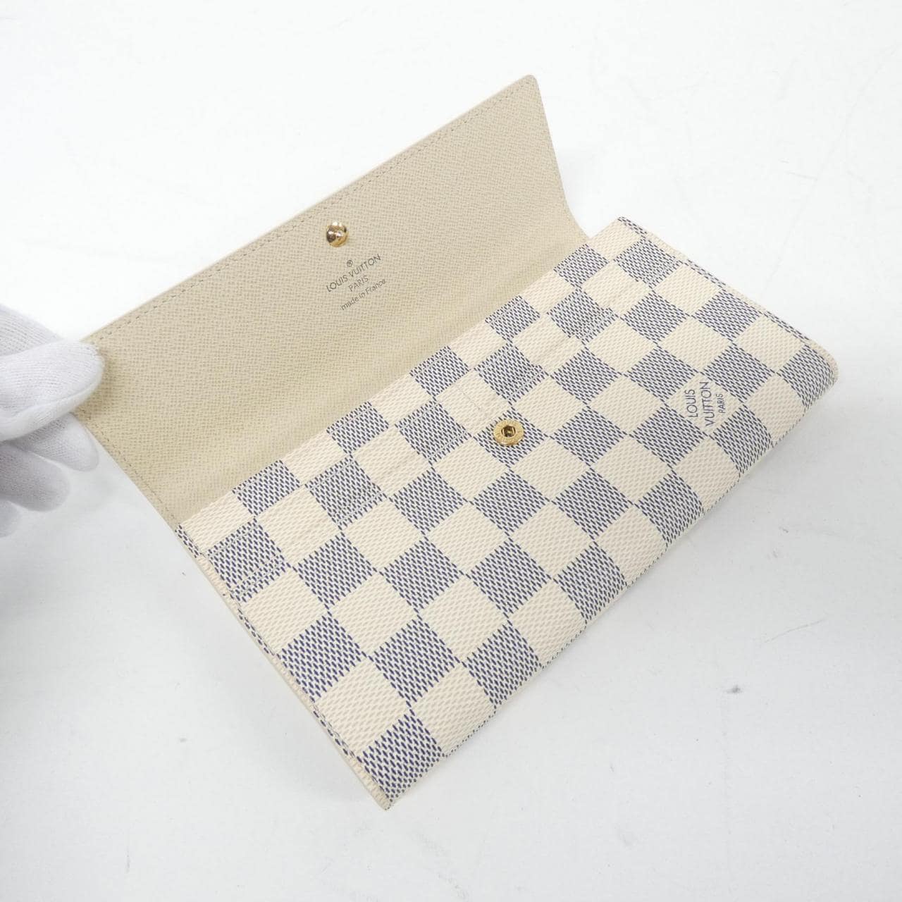 LOUIS VUITTON Damier Azur Portefeuille Sarah N61735 Wallet