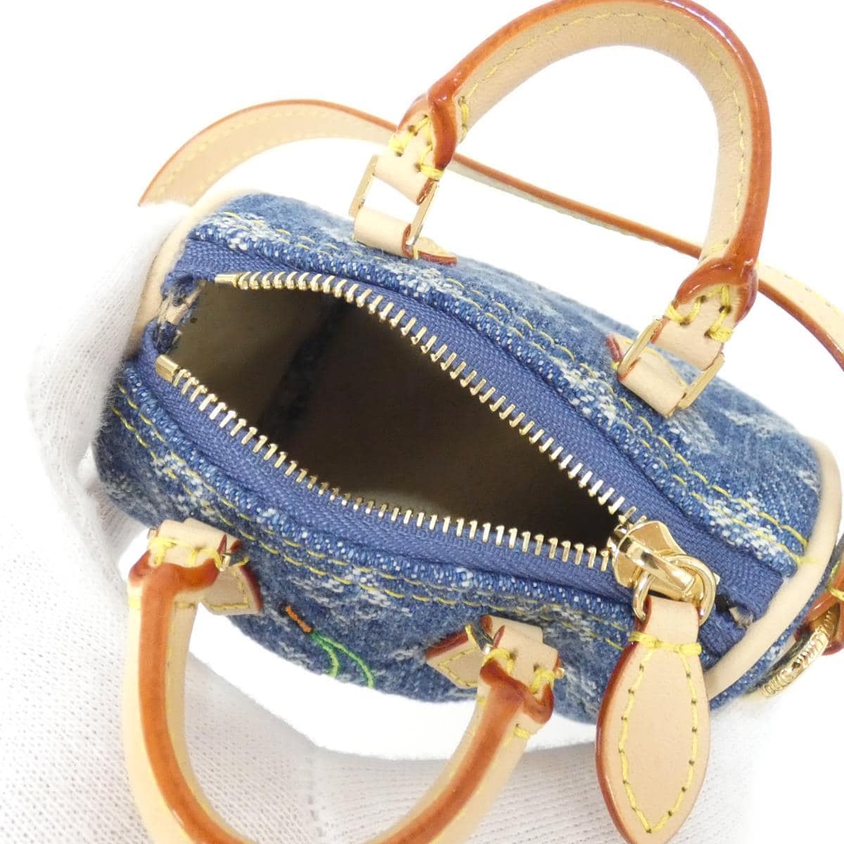 【未使用品】ルイヴィトン　モノグラム　デニム　チェリーバッグチャーム　マイクロ　スピーディ　Ｍ０２５３５