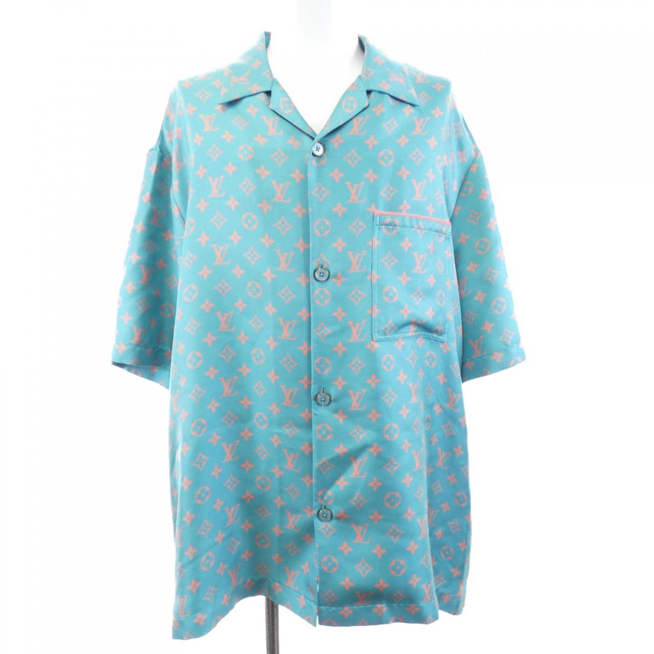 ルイヴィトン LOUIS VUITTON モノグラムショートスリーブシルクシャツ HTS06WUPP S／Sシャツ