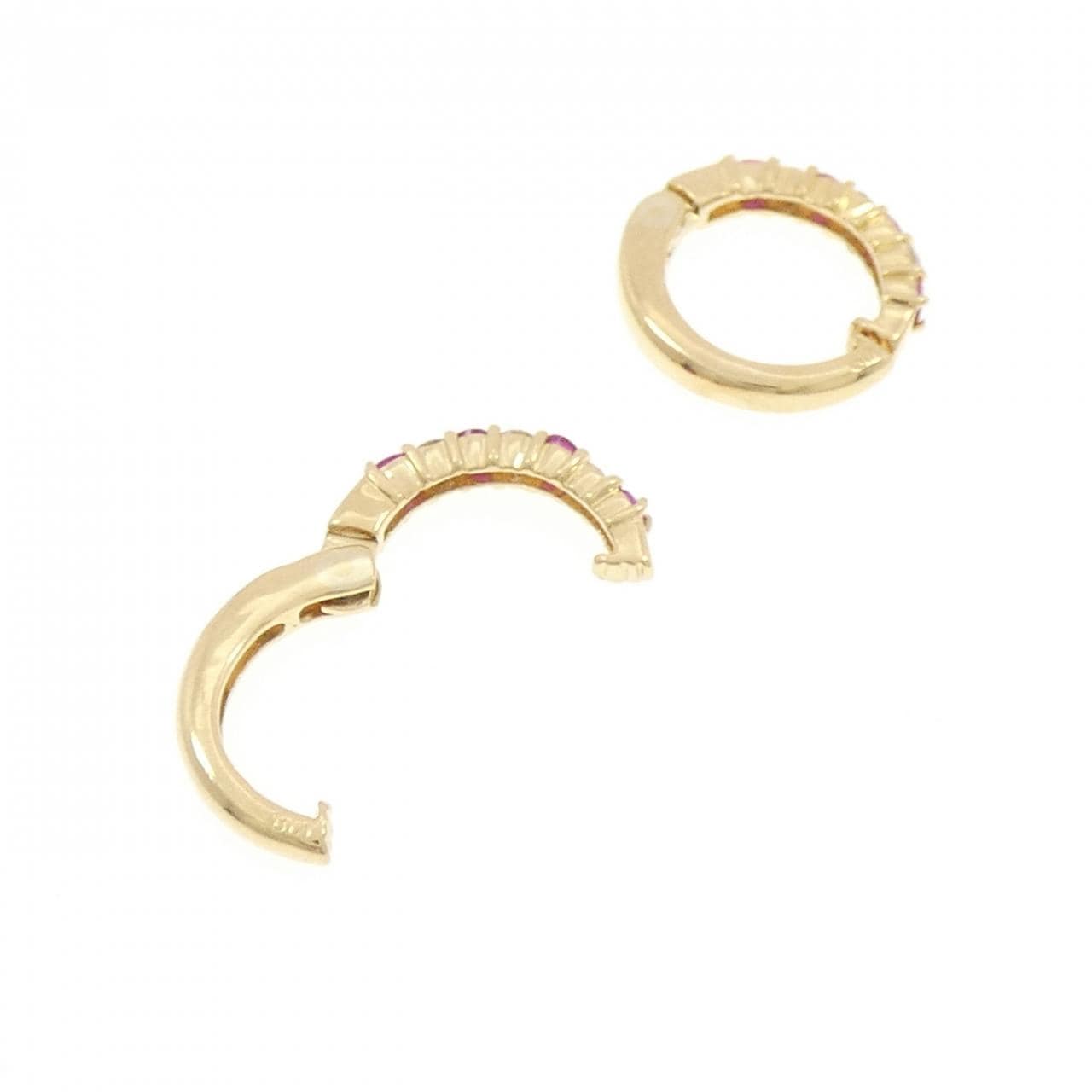 K18YG ルビー イヤリング 0.20CT