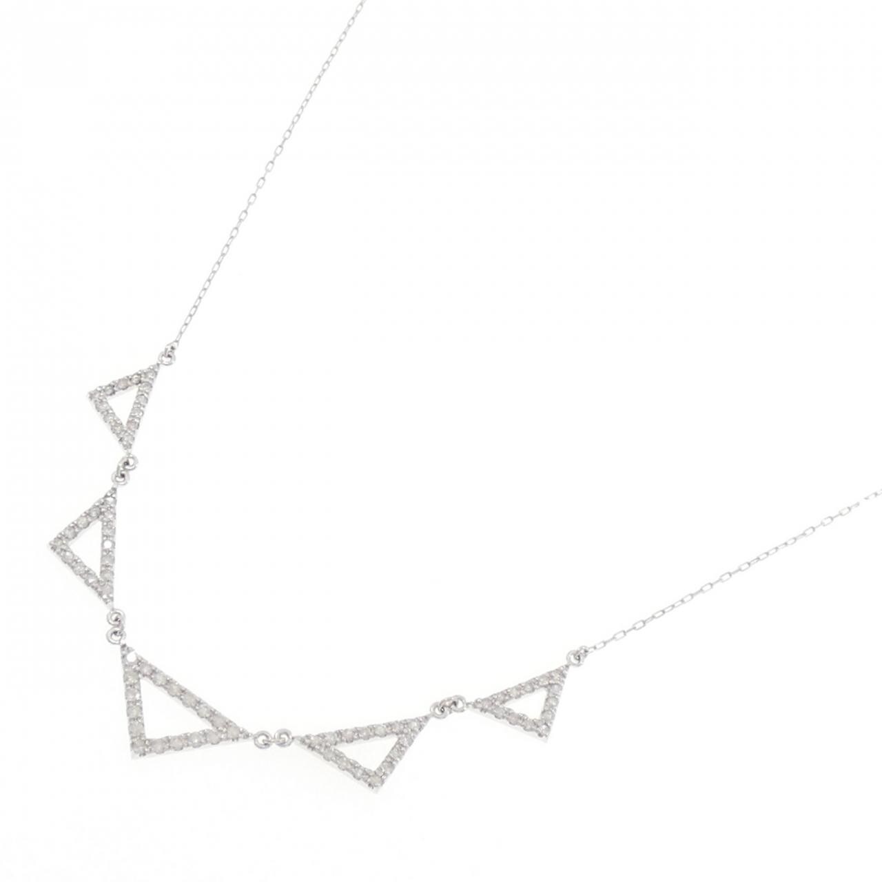 K18WG ダイヤモンド ネックレス 0.56CT