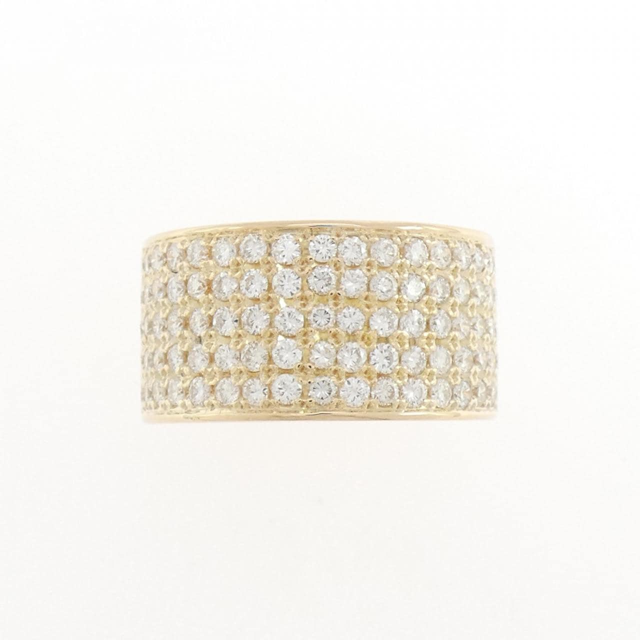 K18YG パヴェ ダイヤモンド リング 1.82CT