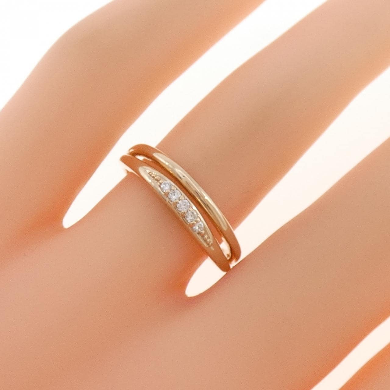 K18PG ダイヤモンド リング 0.06CT
