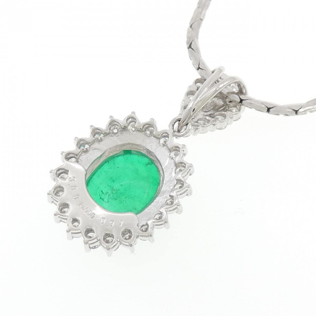PT900/PT850 エメラルド ネックレス 3.89CT
