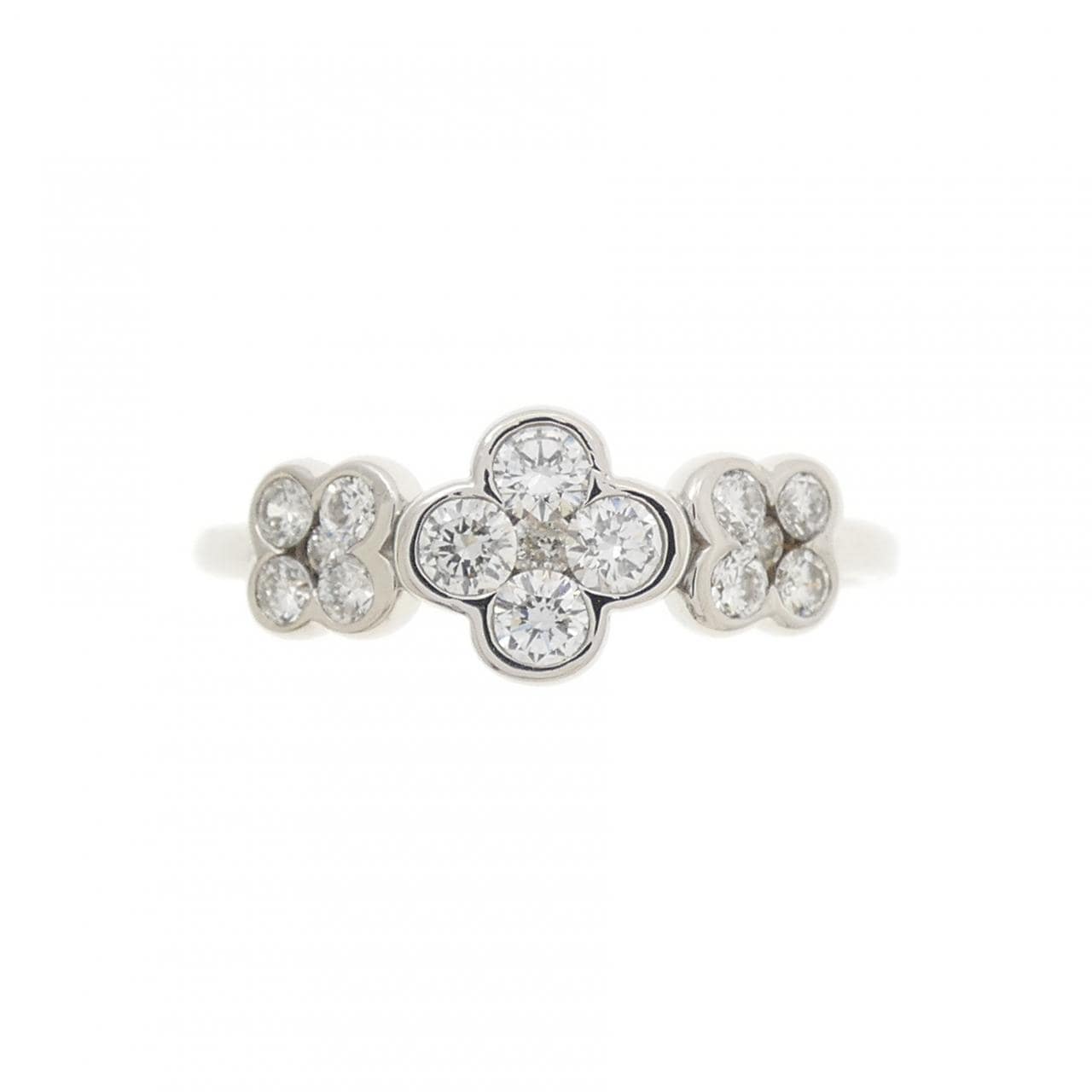 PT900 フラワー ダイヤモンド リング 0.45CT