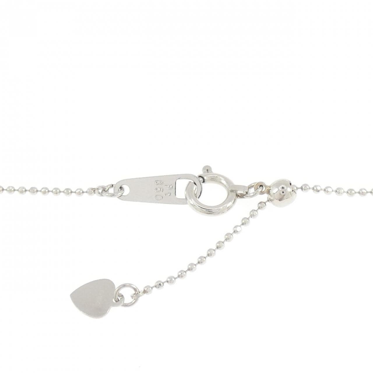 PT900/PT850 ハート ダイヤモンド ネックレス 0.34CT