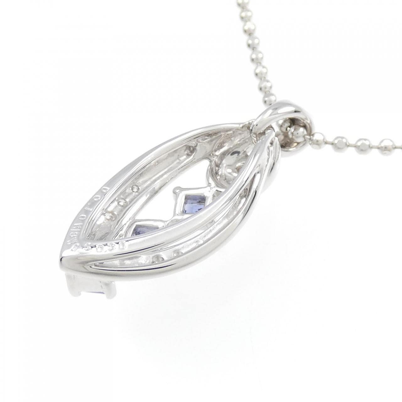 K18WG sapphire necklace 0.36CT