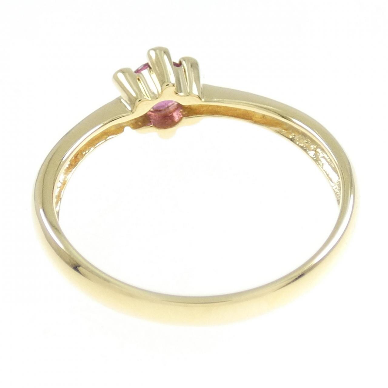 K18YG トルマリン リング 0.26CT