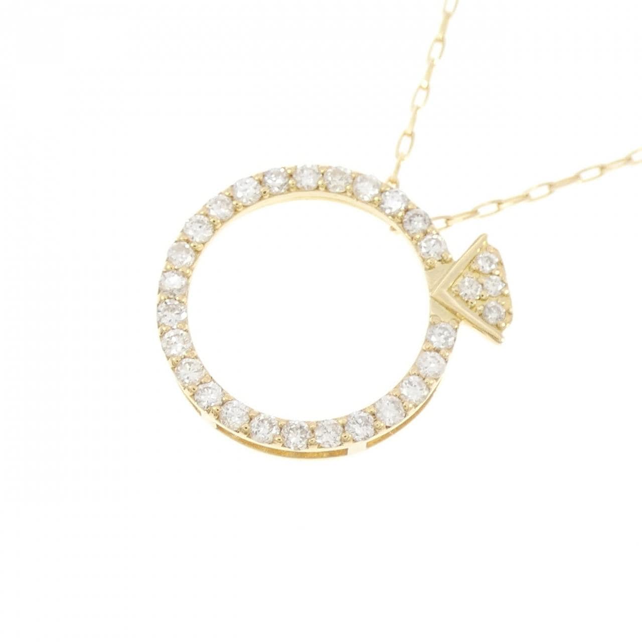 K18YG ダイヤモンド ネックレス 0.30CT