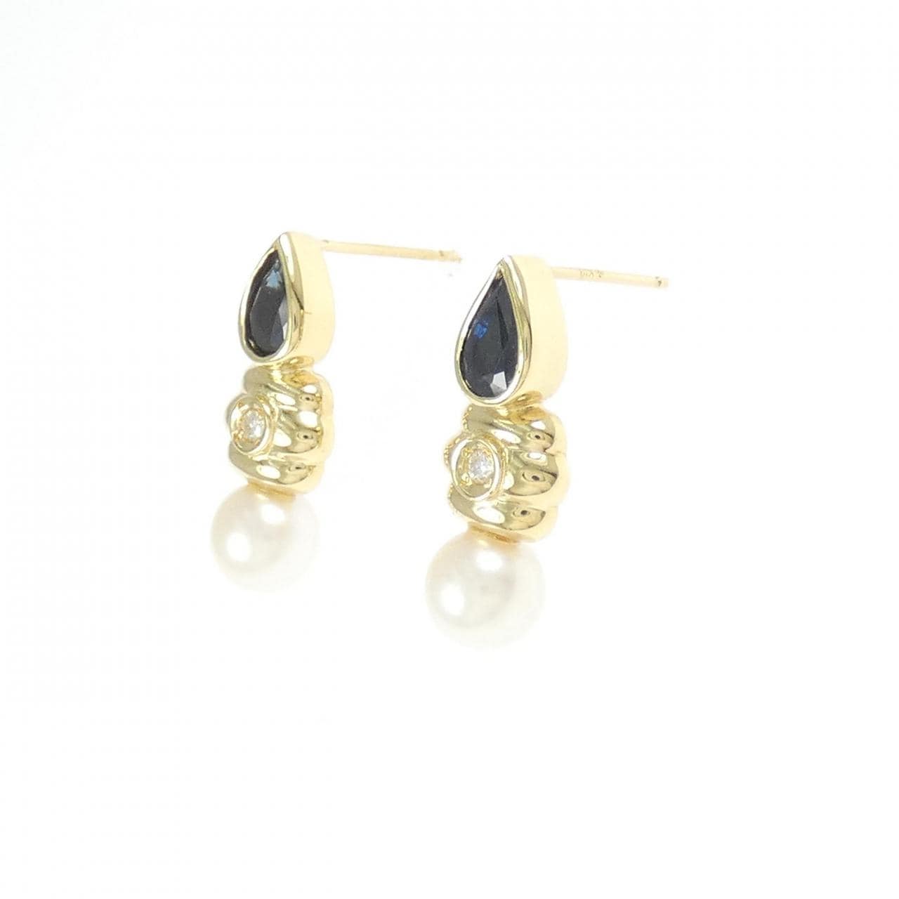 K18YG カラーストーン ピアス