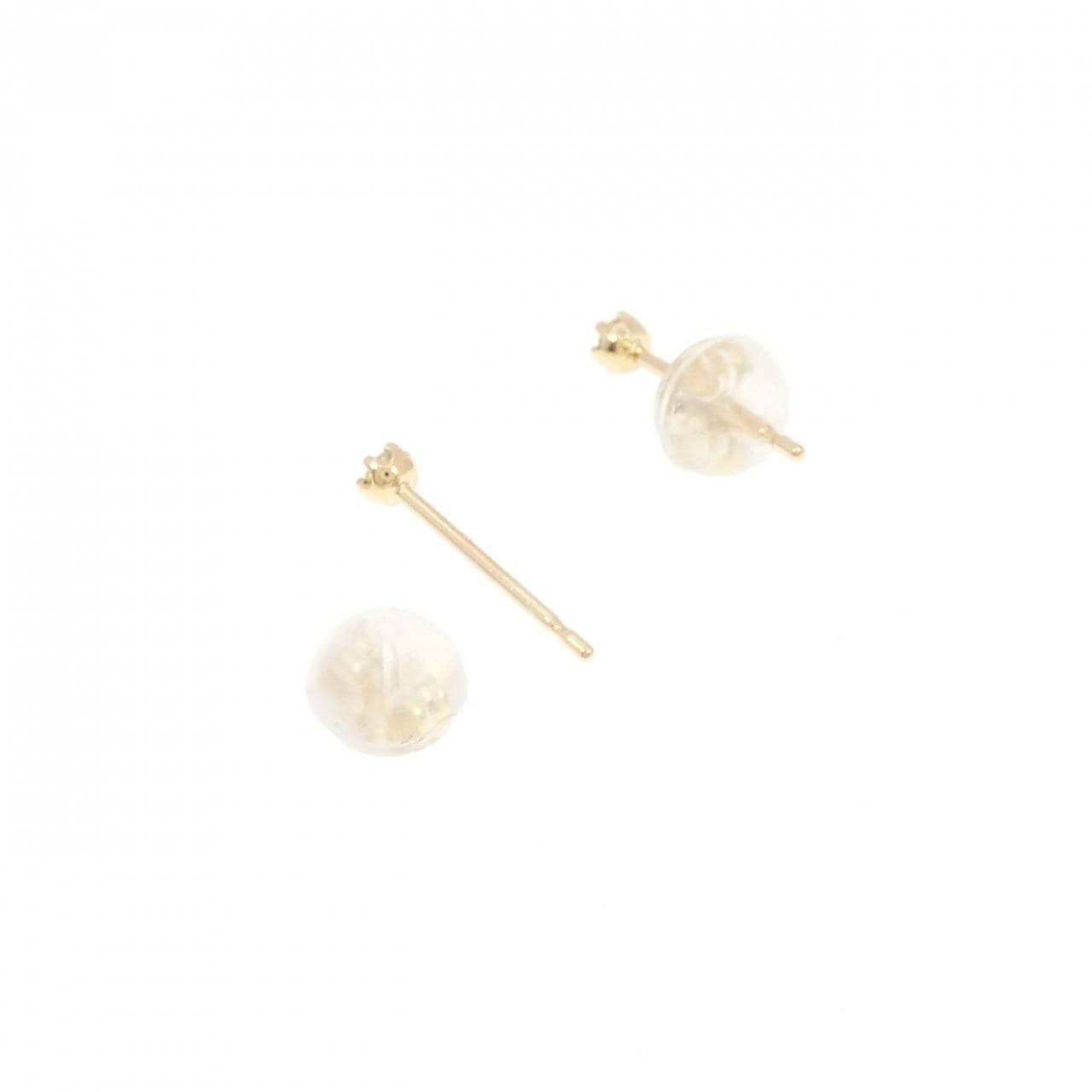 K18YG ソリティア ダイヤモンド ピアス 0.04CT
