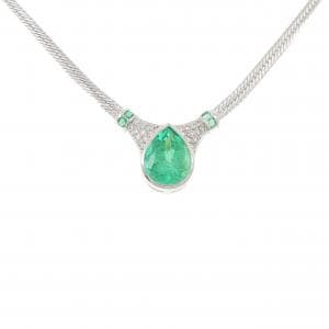 PT900/PT850 エメラルド ネックレス 5.79CT