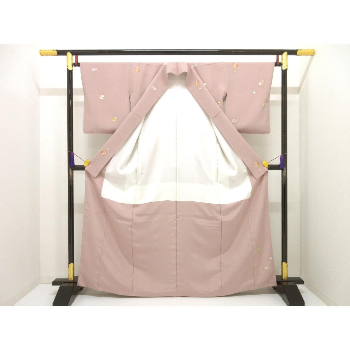 【未使用品】小紋　友禅金彩加工