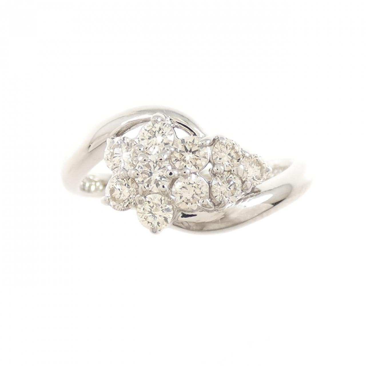 PT900 フラワー ダイヤモンド リング 0.50CT