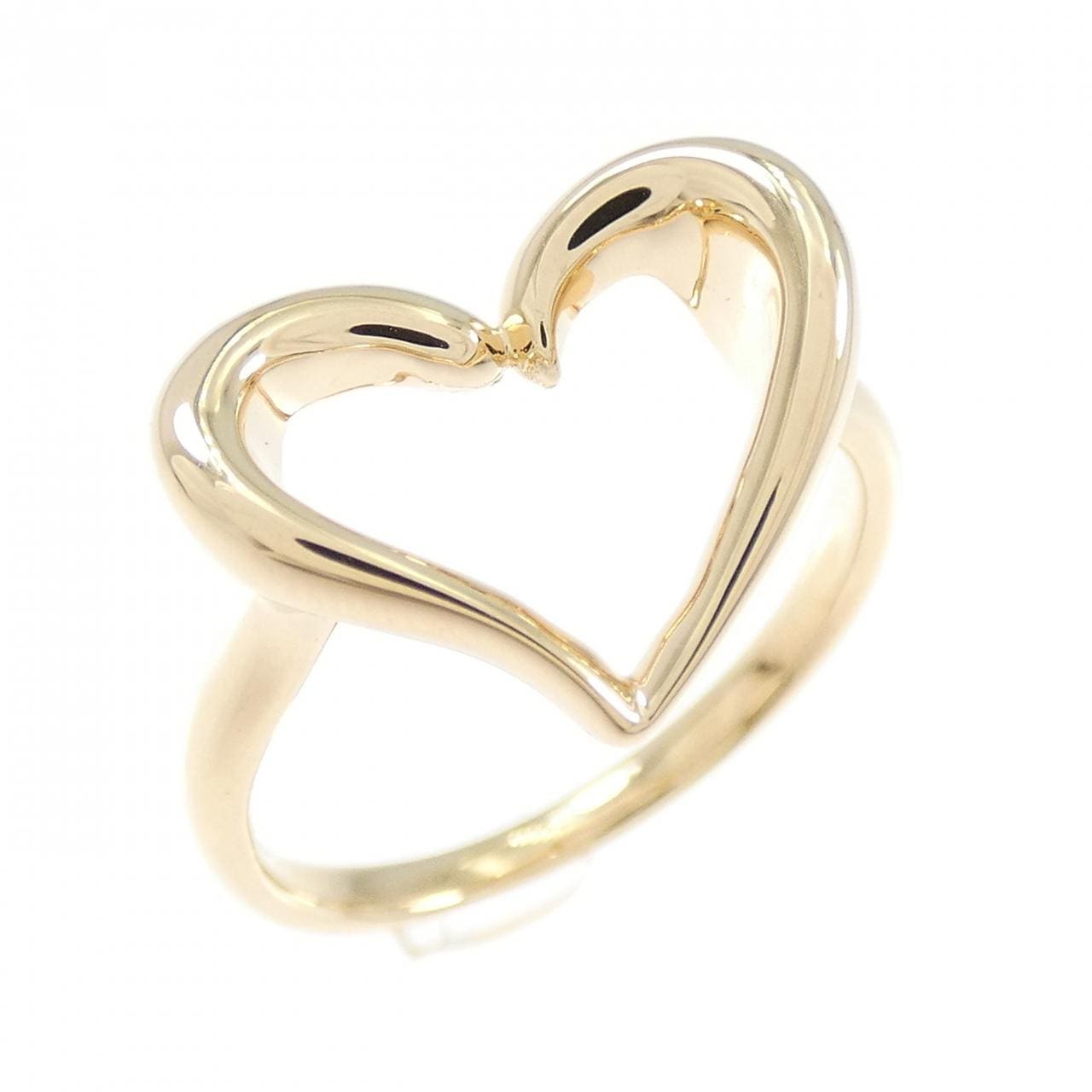 4゜C K18YG ハート リング