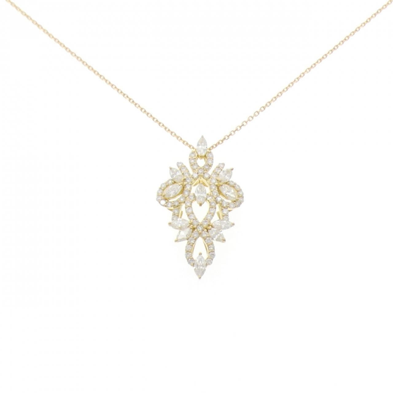 K18YG ダイヤモンド ネックレス 0.75CT