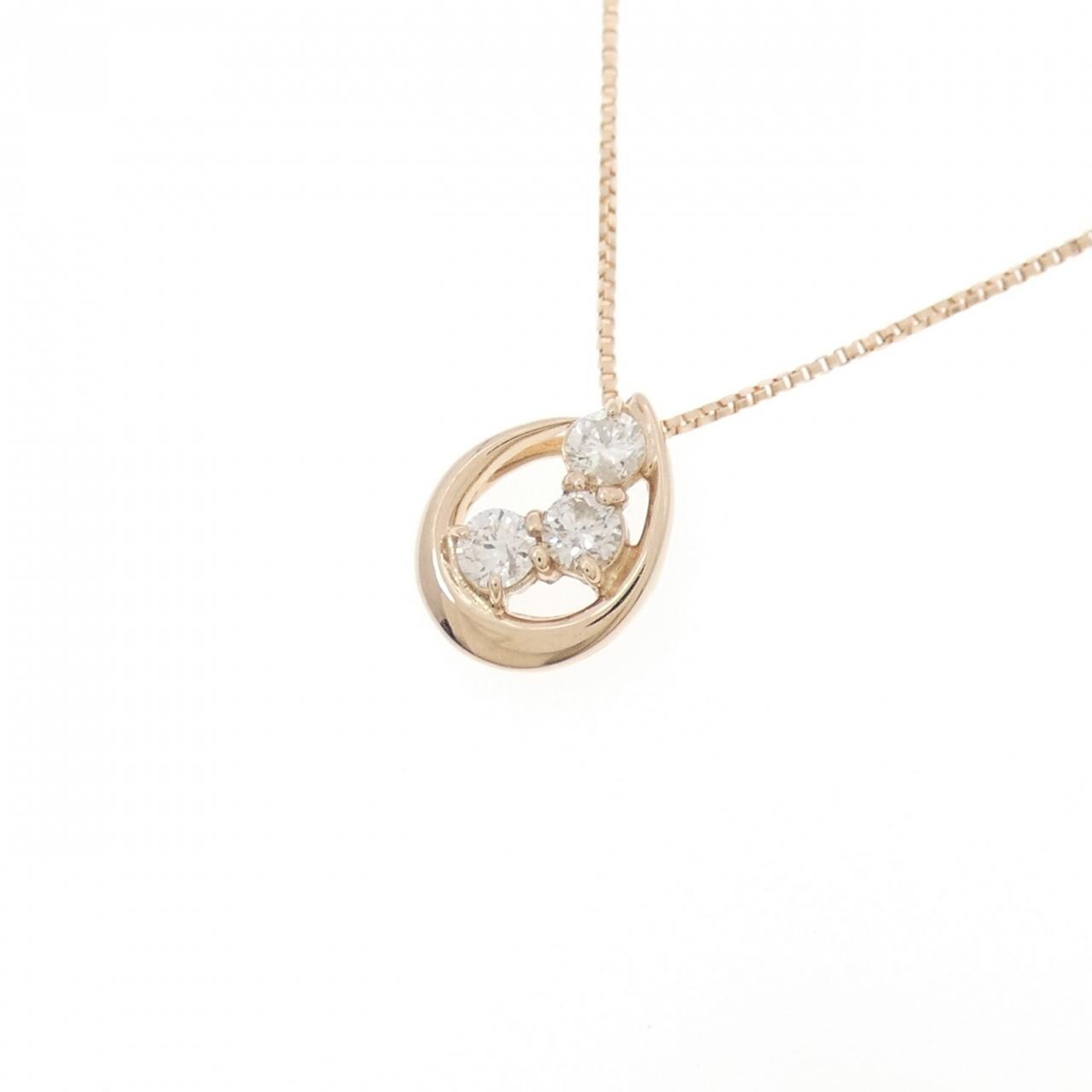 K18PG ダイヤモンド ネックレス 0.20CT