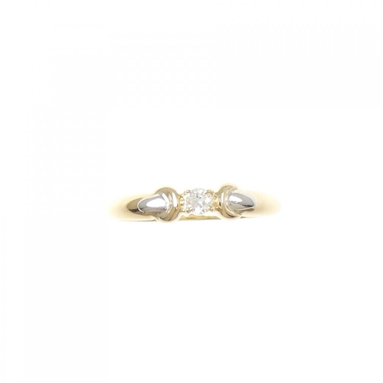 K18YG/PT900 ダイヤモンド リング 0.06CT