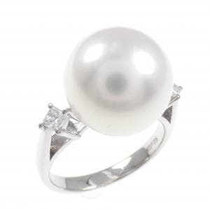 K18WG 白蝶パール リング 11.7mm