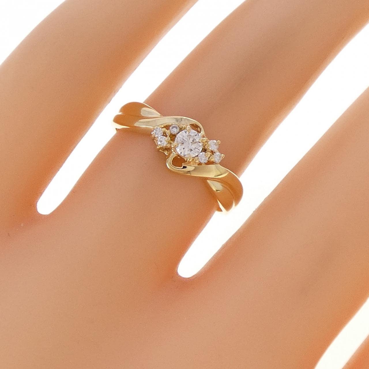 K18YG ダイヤモンド リング 0.15CT