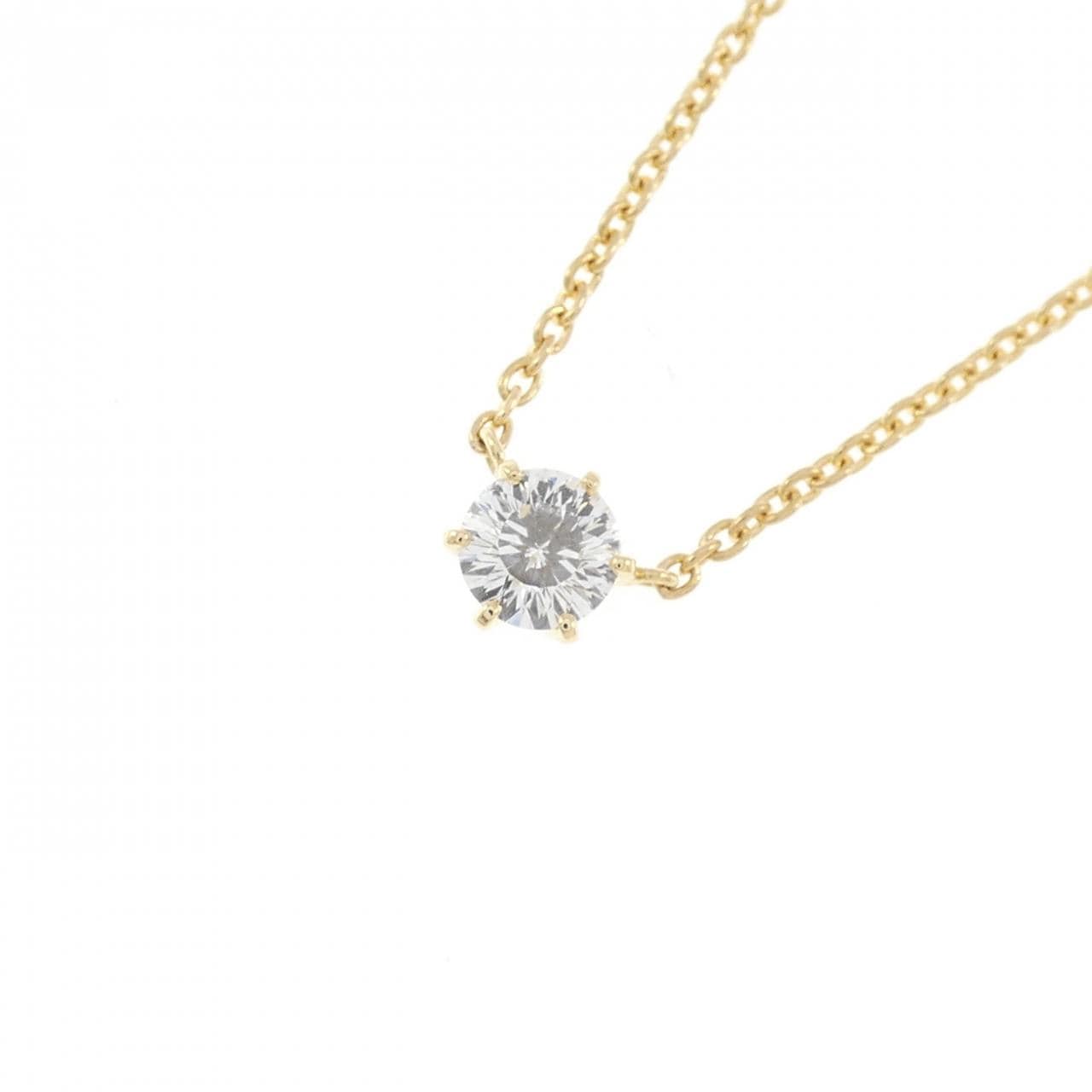 K18YG ソリティア ダイヤモンド ネックレス 0.360CT