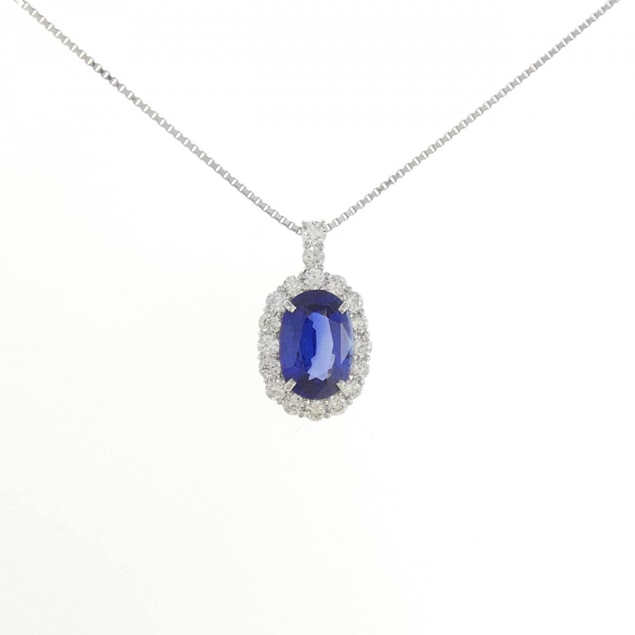 [再加工款] PT 蓝宝石项链 2.38CT 产自斯里兰卡