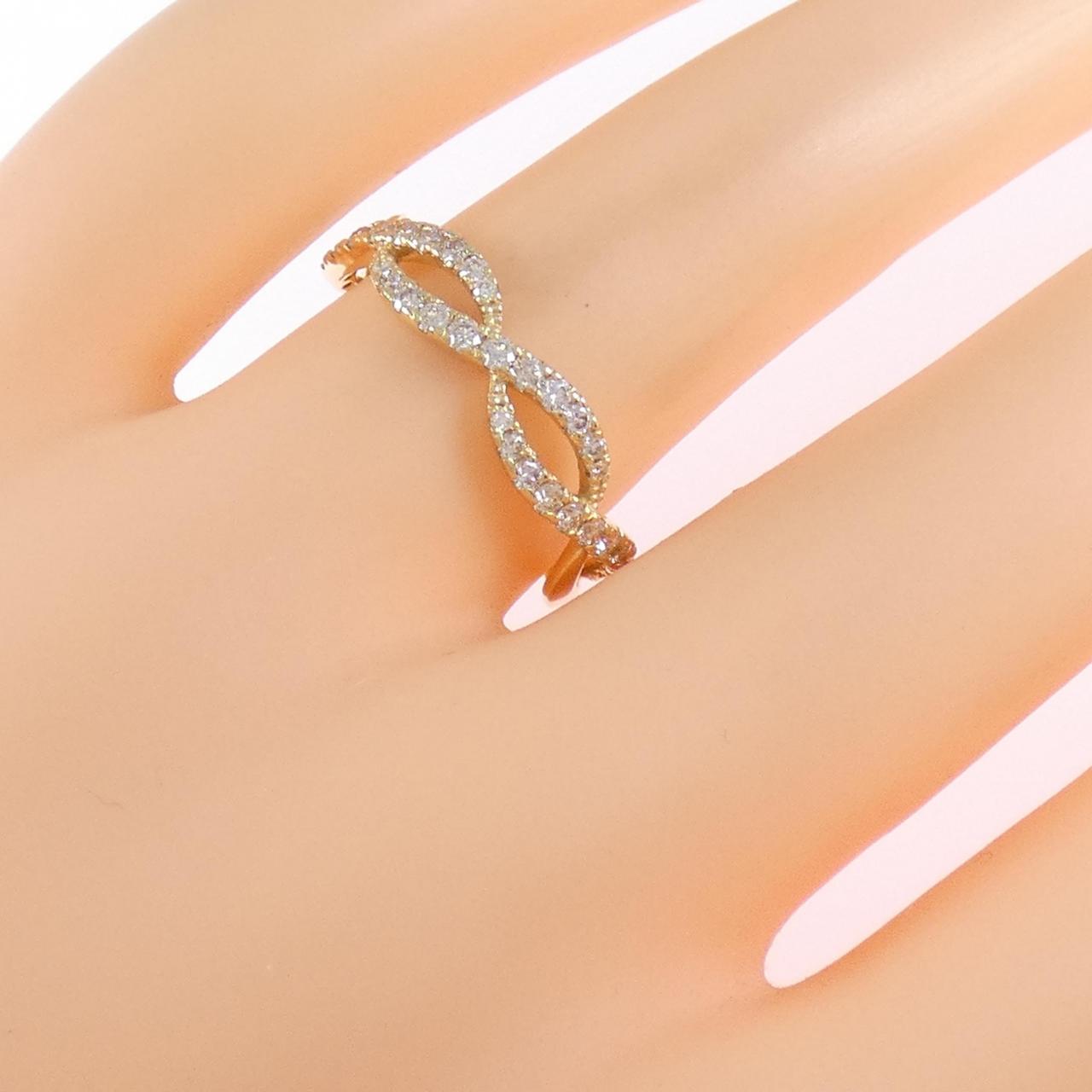 【新品】K18YG ダイヤモンド リング 0.35CT