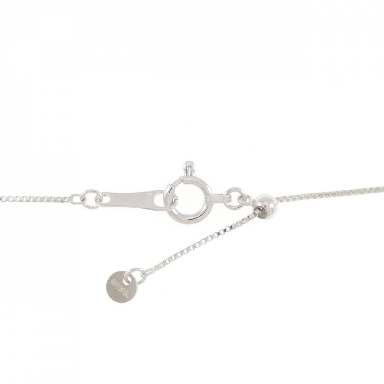 K18WG フラワー ダイヤモンド ネックレス 0.30CT