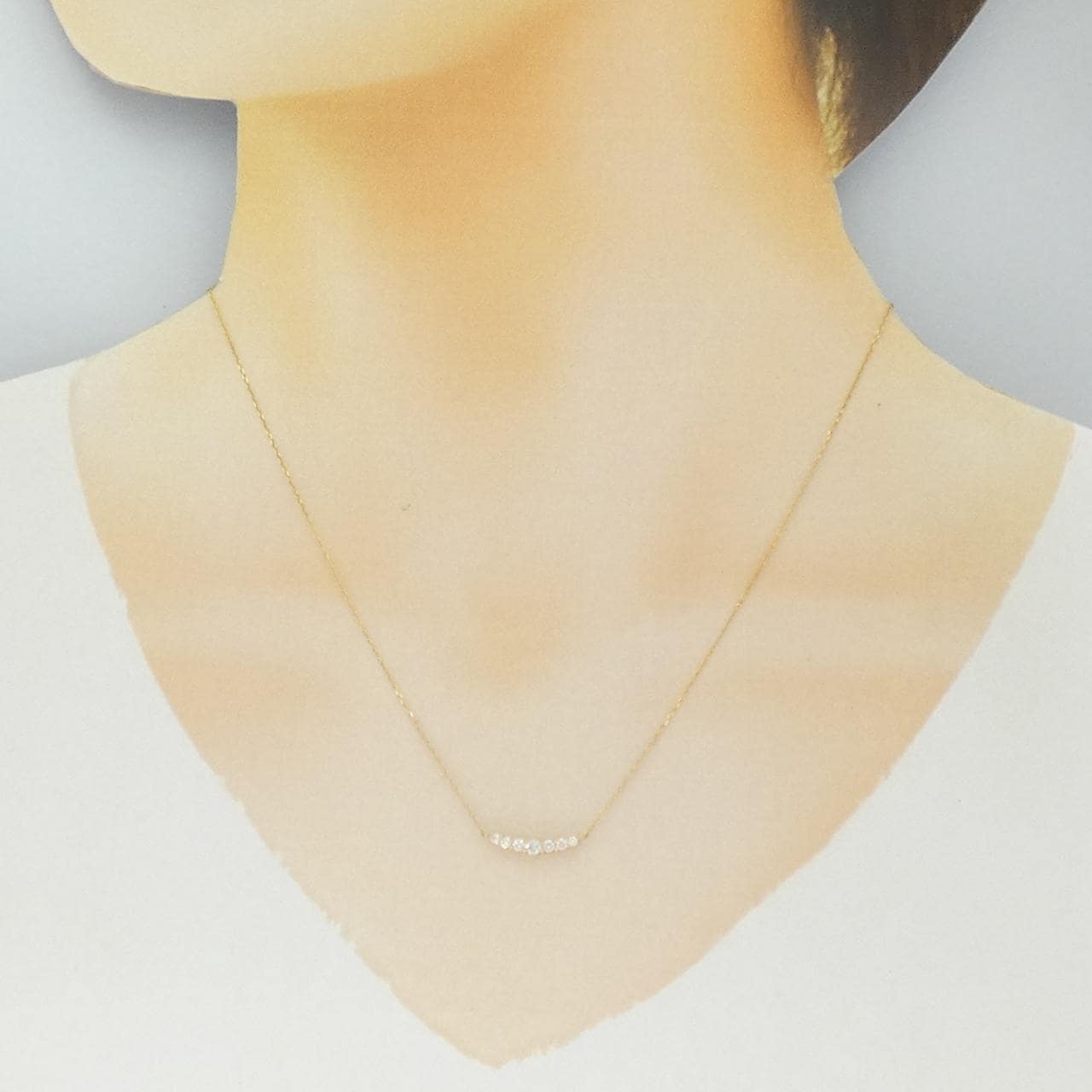 K18YG ダイヤモンド ネックレス 0.20CT