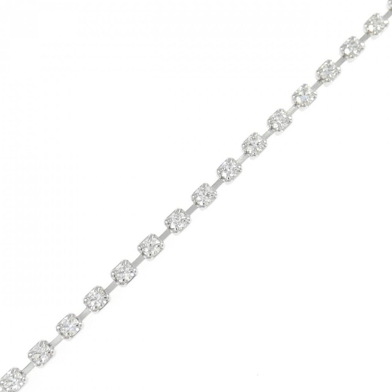 K18WG ダイヤモンド ブレスレット 1.00CT