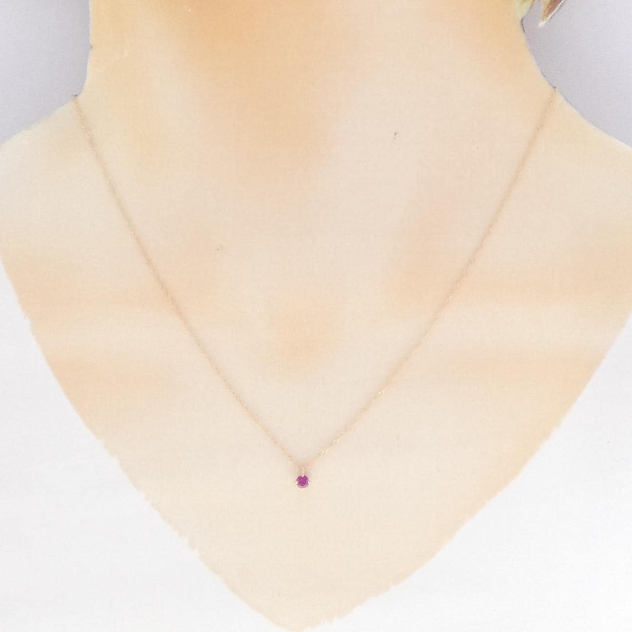 K18PG ルビー ネックレス