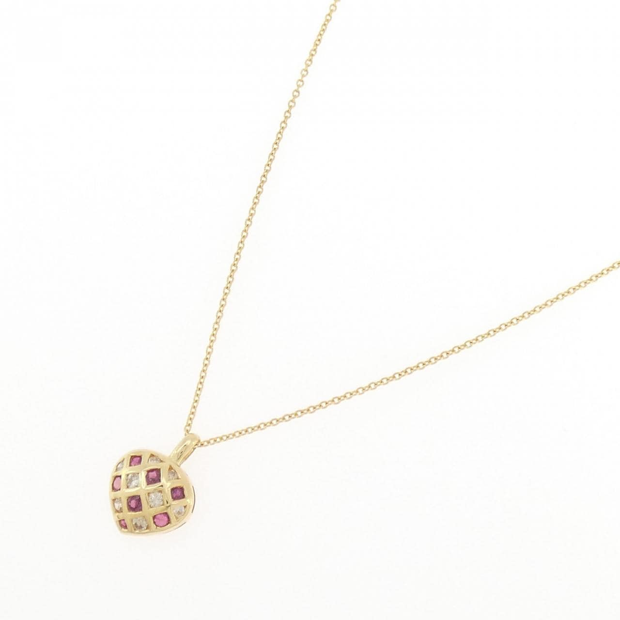 K18YG ルビー ネックレス 0.36CT