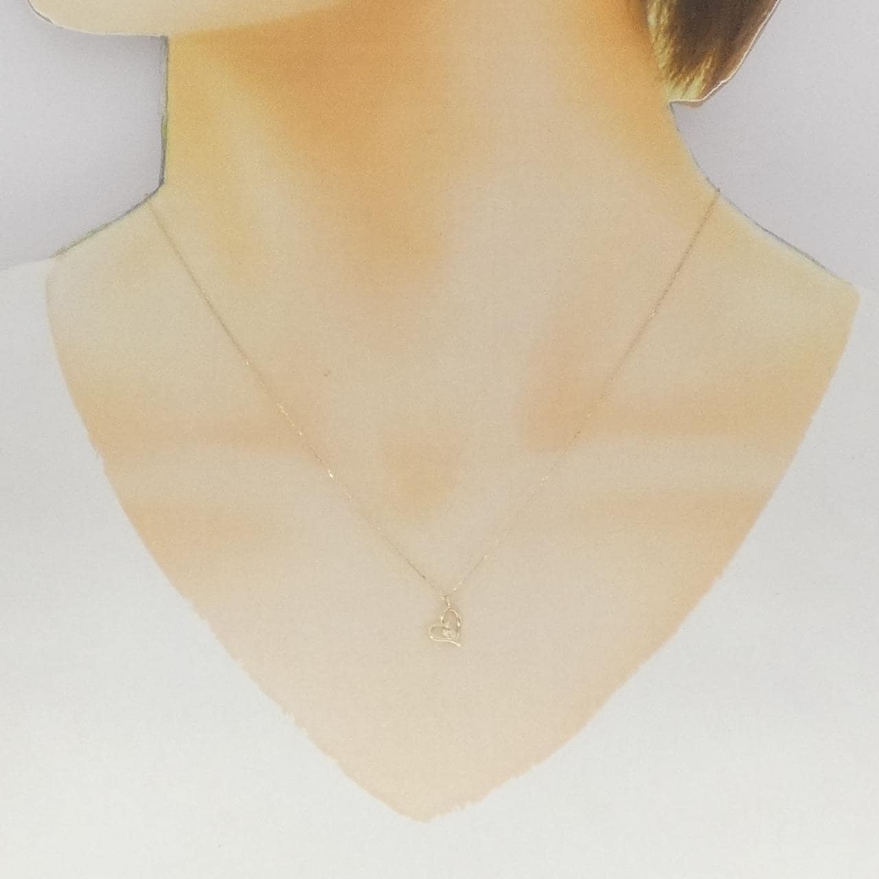 K10YG ハート ダイヤモンド ネックレス