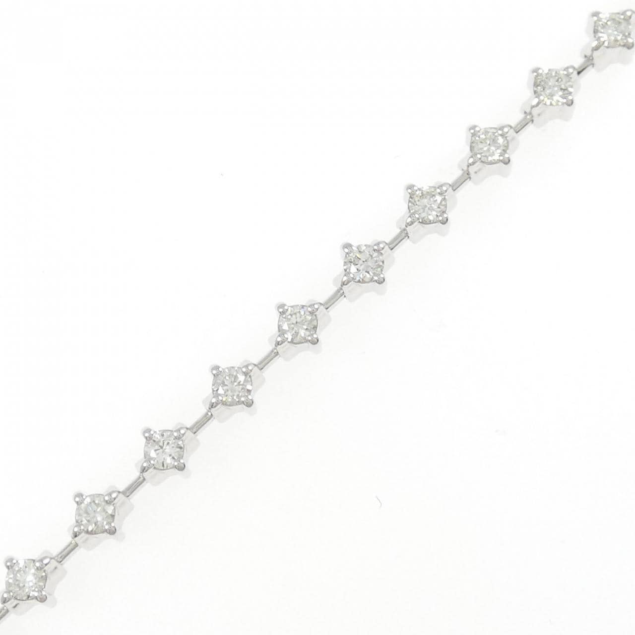 K18WG ダイヤモンド ブレスレット 1.50CT