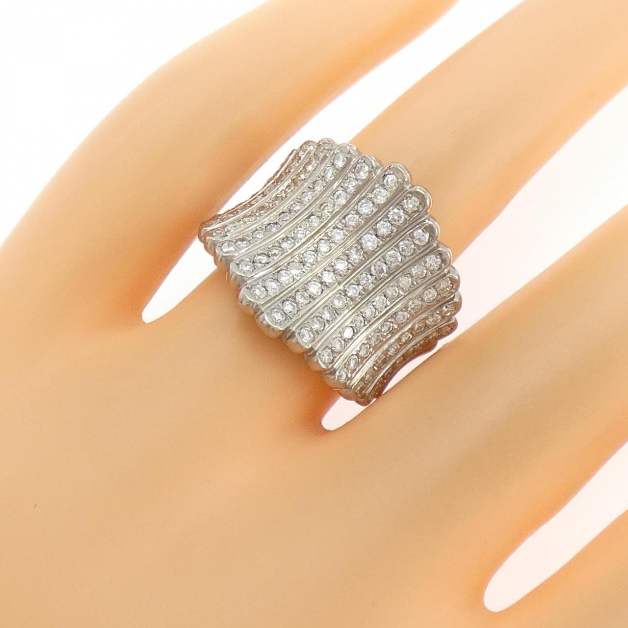 K18WG ダイヤモンド リング 1.00CT