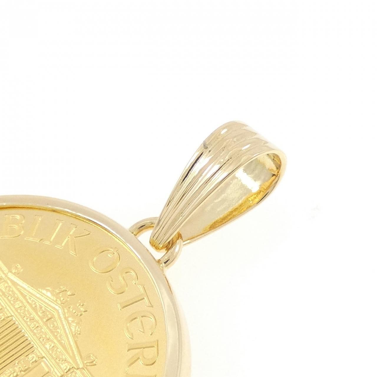 [Remake] K18YG frame coin pendant