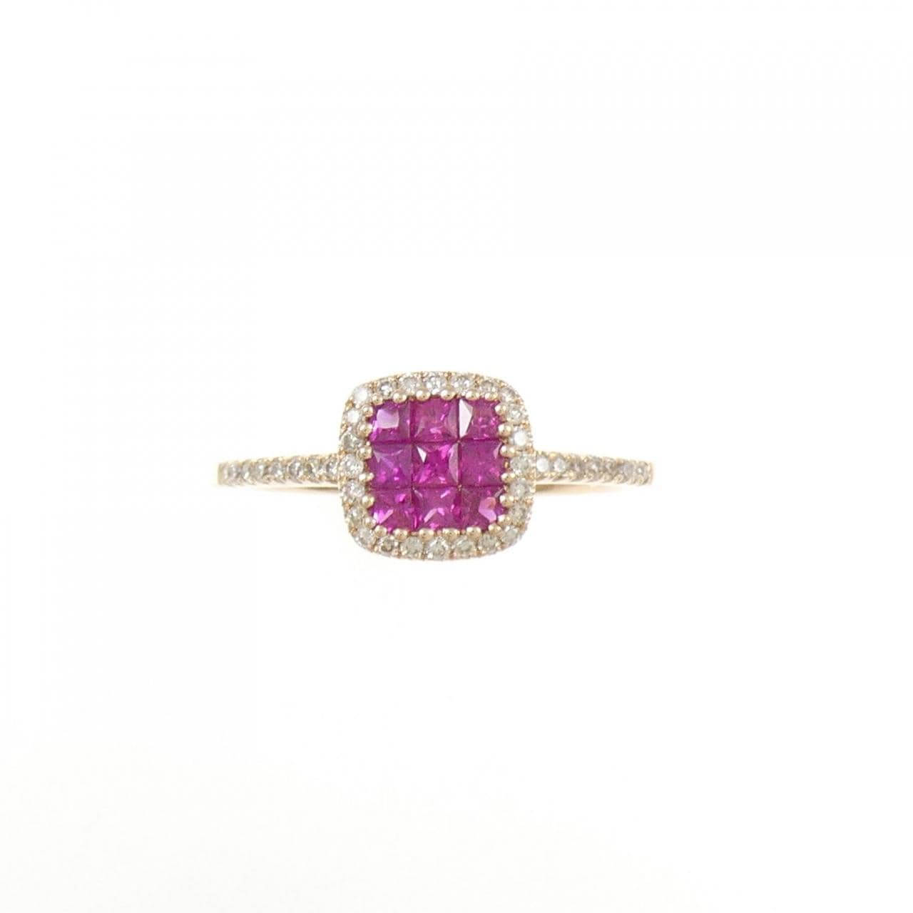 K18PG Ruby Ring 0.40CT