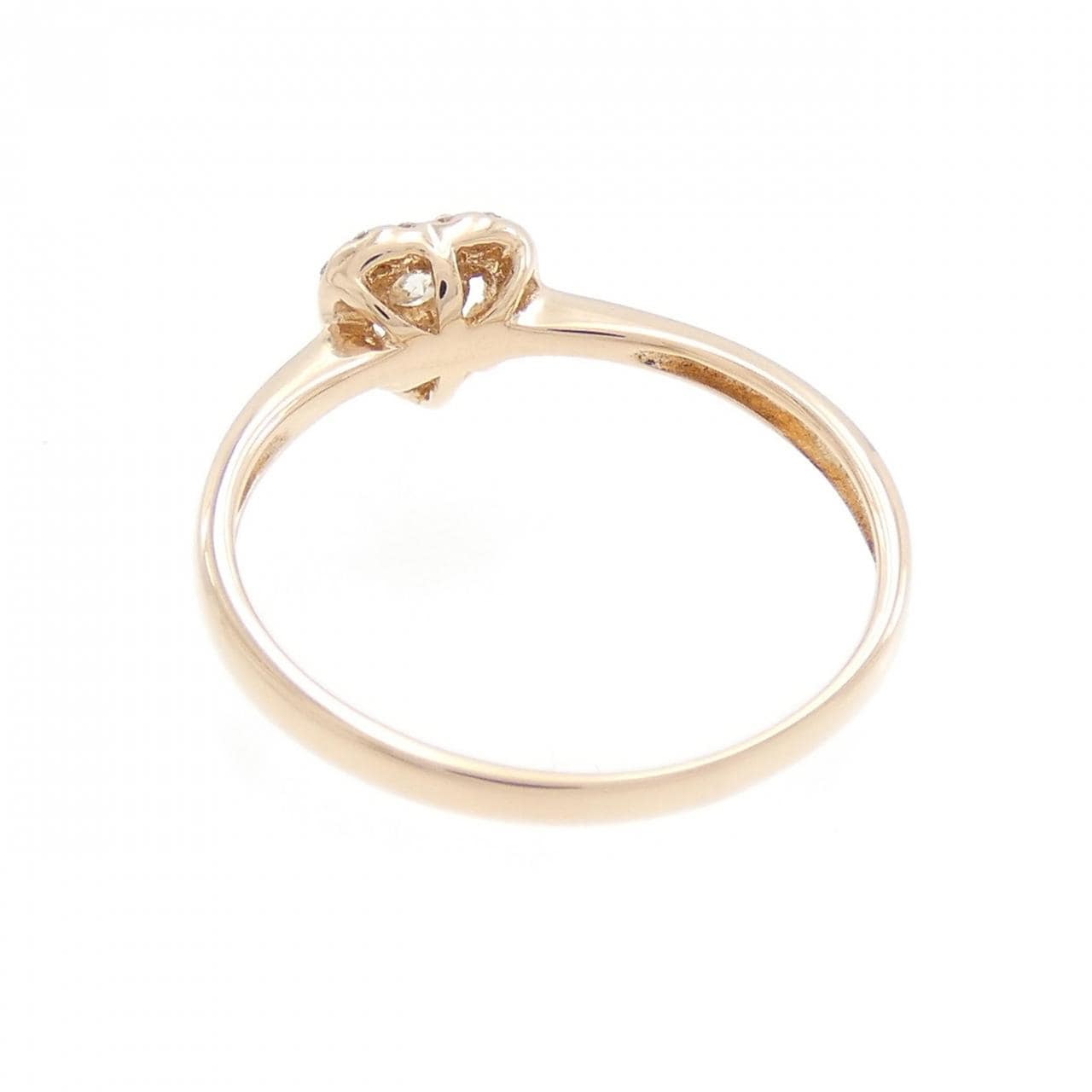 K18PG ハート ダイヤモンド リング 0.10CT