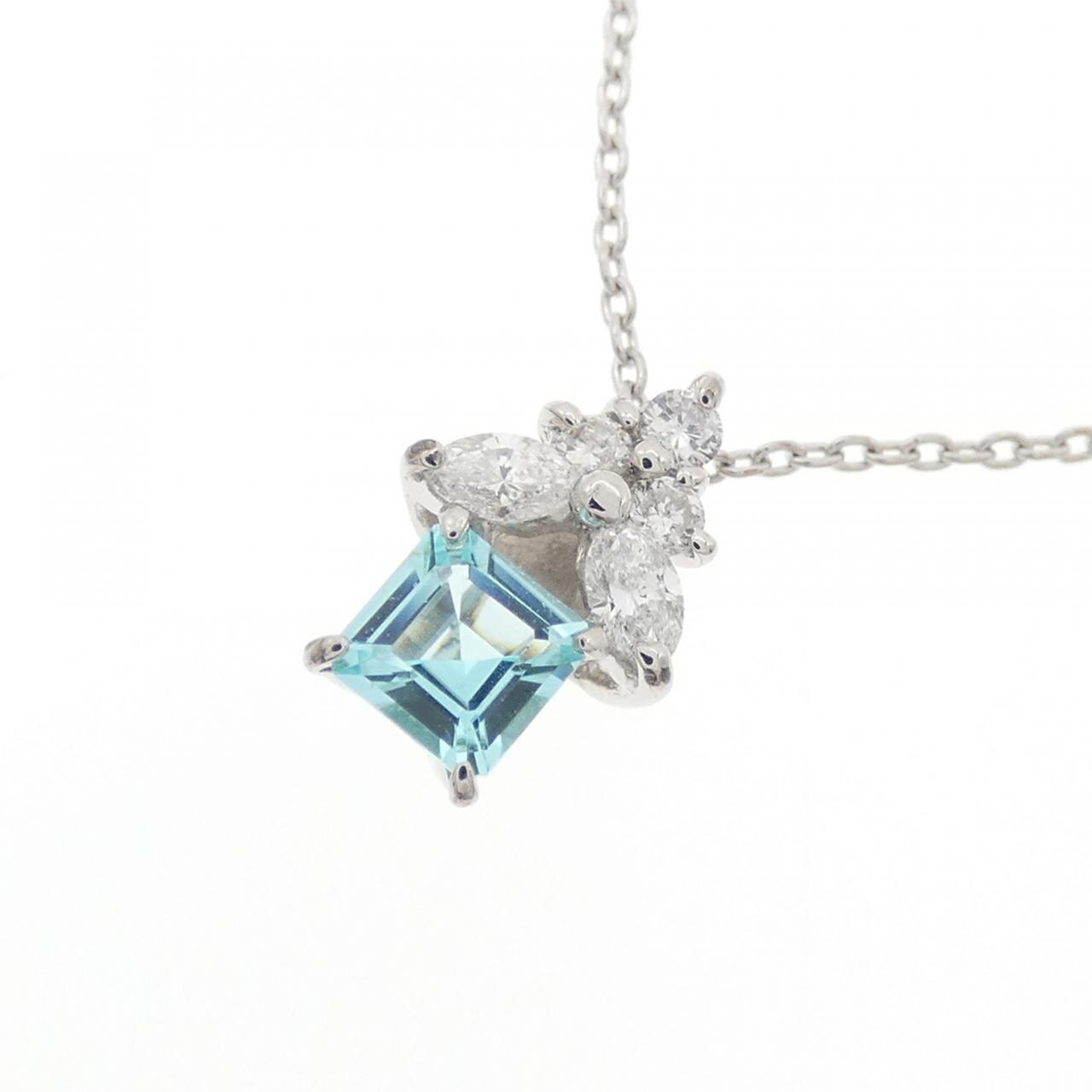 K18WG パライバトルマリン ネックレス 0.25CT