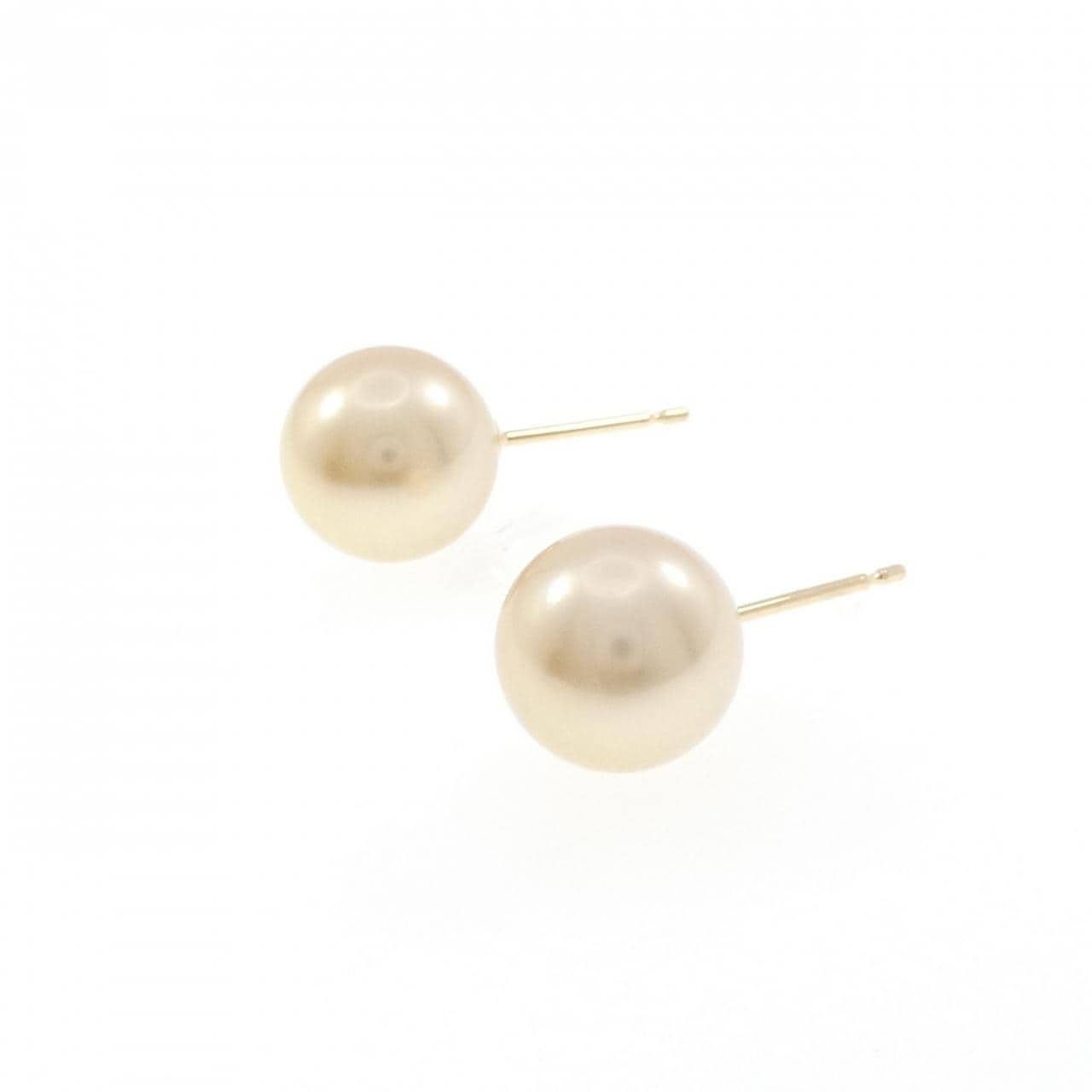 K18YG 白蝶パール ピアス 9.4mm