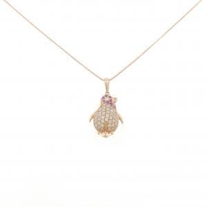 K18PG ペンギン サファイヤ ネックレス 0.13CT
