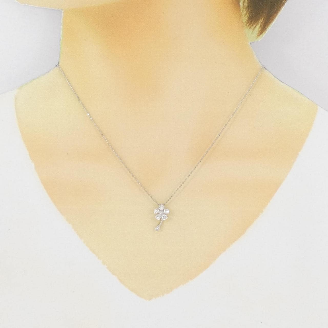 PT フラワー ダイヤモンド ネックレス 0.50CT