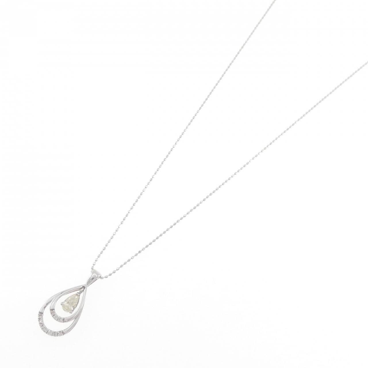 K18WG ダイヤモンド ネックレス 0.30CT