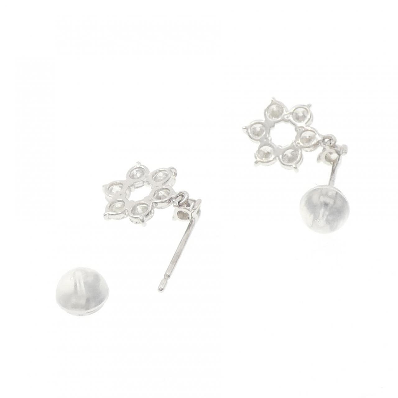 K18WG ダイヤモンド ピアス 1.24CT
