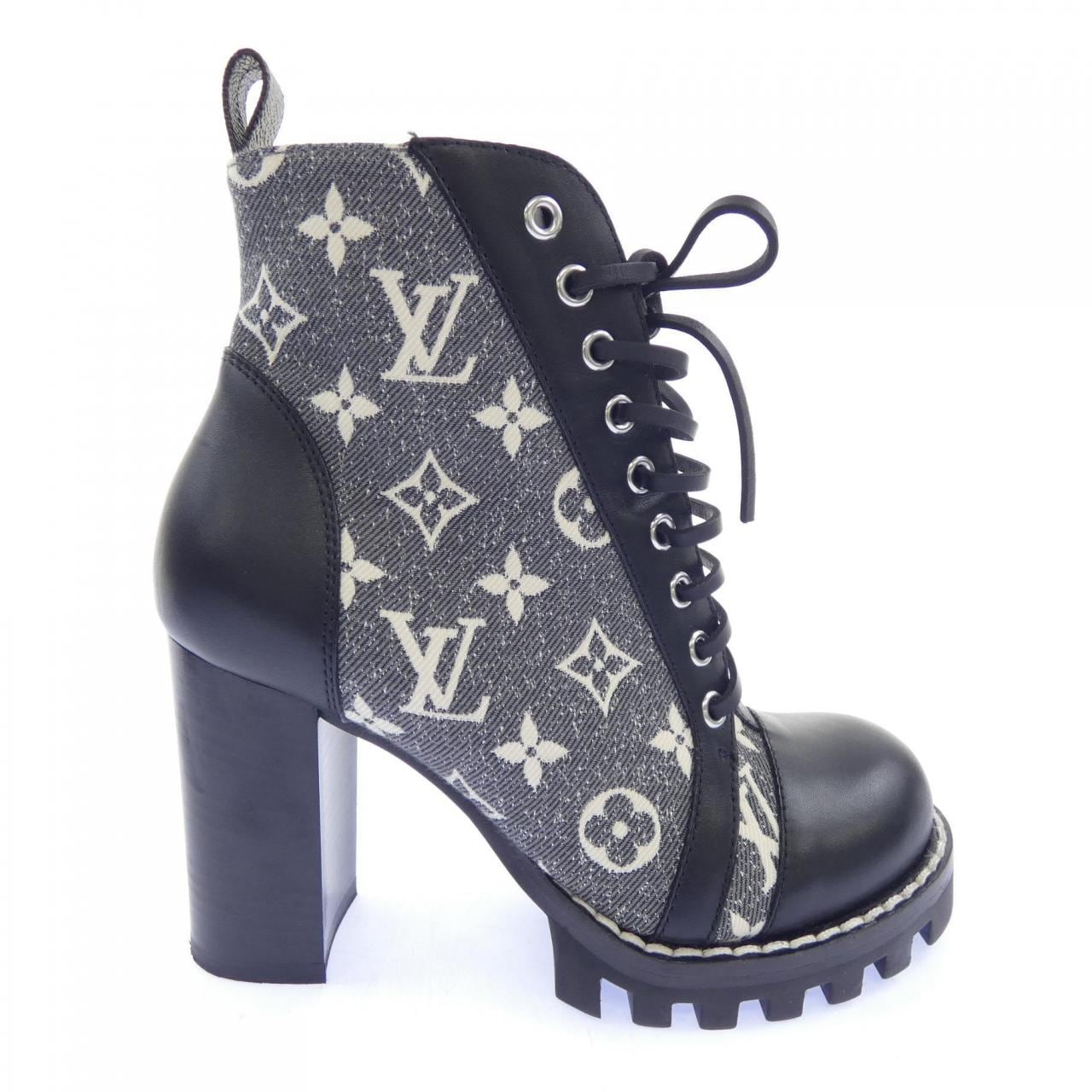ルイヴィトン LOUIS VUITTON モノグラムデニム スタートレイルライン ブーツ