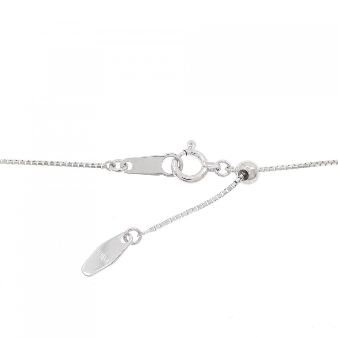 K18WG フラワー ダイヤモンド ネックレス 1.00CT