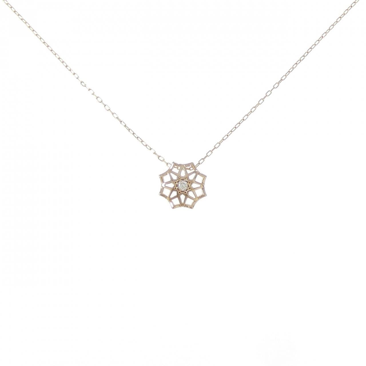 K10YG ダイヤモンド ネックレス 0.02CT