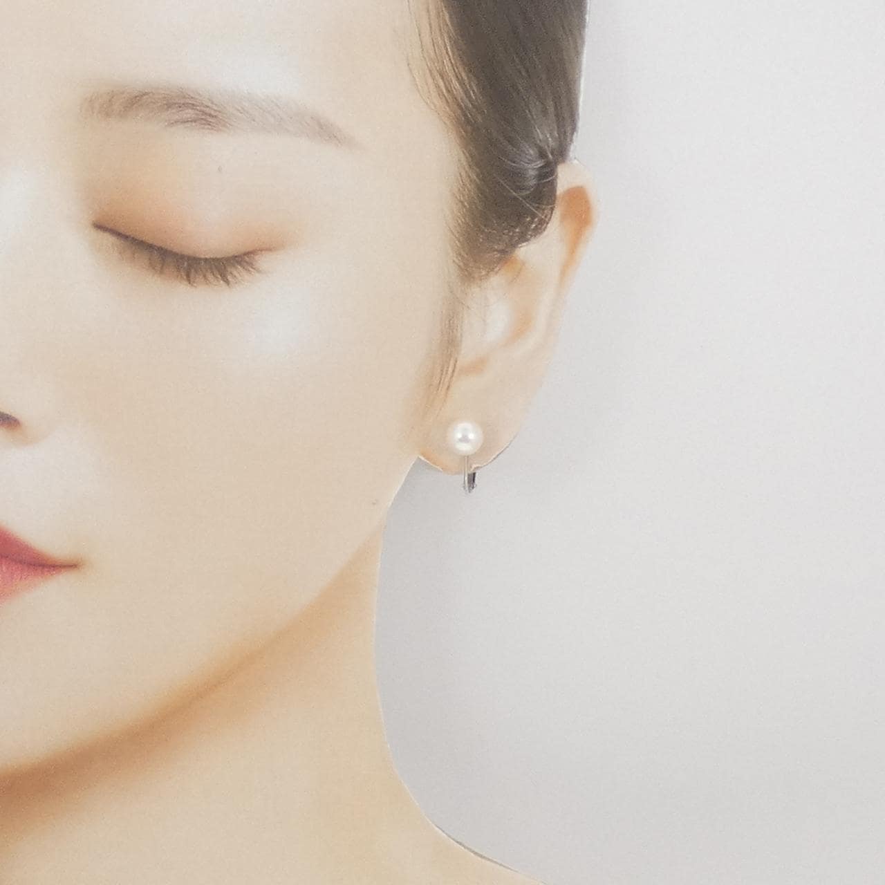 K14WG アコヤパール イヤリング 7.6mm