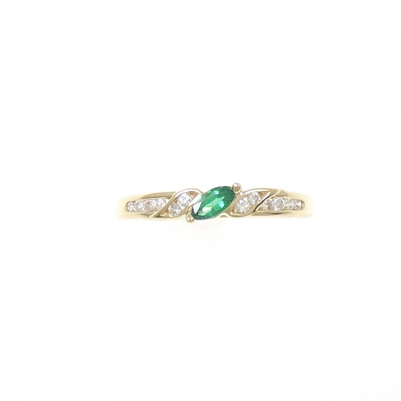 750YG エメラルド リング